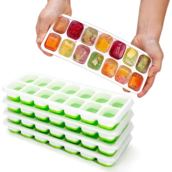Silicone Ice Cube Trays with Lid